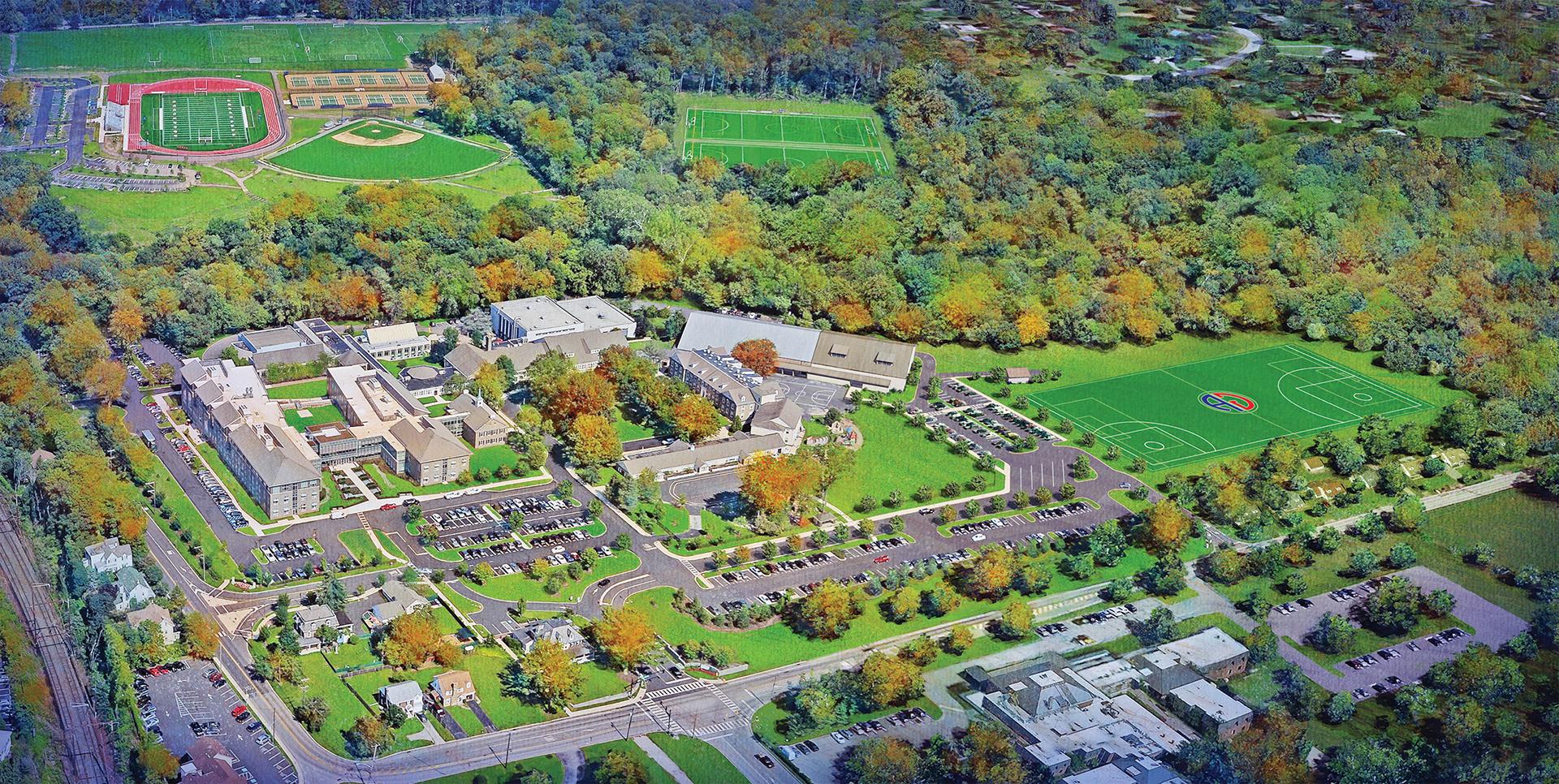 校园地图的澳门金沙官网学校在华盛顿堡，宾夕法尼亚州